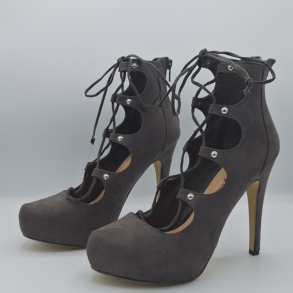 NEW Penny Loves Kenny Lace Up Closed Toe Platform Heels Size - 7.5 - Picture 2 of 16